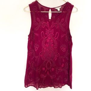 Hand Beaded Lucky Brand Top